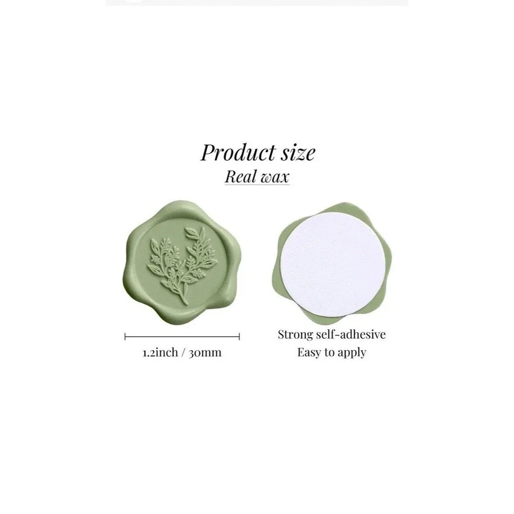 UNIQOOO Wax Seal Stickers - Eucalyptus Wedding Invitation Envelope Seal Stick...